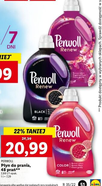 Lidl Płyn do prania perwoll renew & blossom oferta