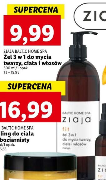 Lidl Żel do mycia twarzy, ciała i włosów 3w1 ziaja baltic home spa fit oferta