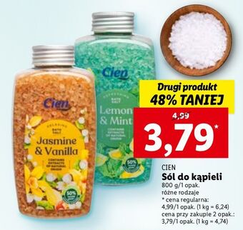 Lidl Sól do kąpieli lemon & mint cien oferta