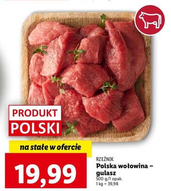 Lidl Gulasz wołowy rzeźnik codzienna dostawa oferta