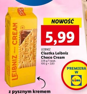 Lidl Ciastka cream choco leibniz oferta