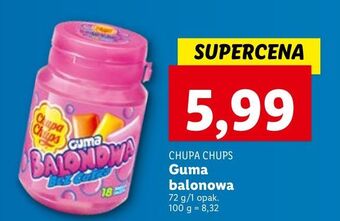Lidl Guma balonowa bez cukru chupa chups big babol oferta