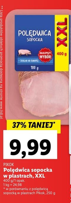 Lidl Poledwica sopocka pikok oferta