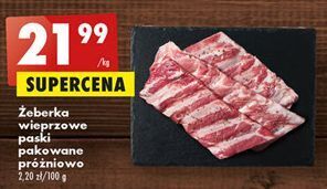 Biedronka Żeberka wieprzowe paski oferta