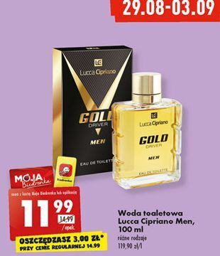 Biedronka Woda toaletowa lucca cipriano gold driver oferta