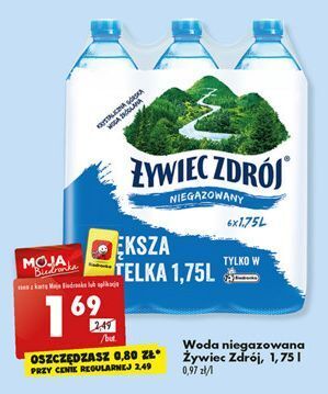 Biedronka Woda niegazowana żywiec zdrój oferta