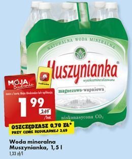 Biedronka Woda niskonasycona muszynianka oferta