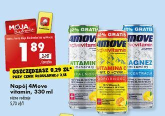 Biedronka Napój witaminy + minerały witalność 4move active vitamin oferta