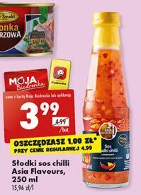 Biedronka Sos słodki chili z ananasem asia flavours oferta