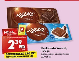 Biedronka Czekolada mleczna wawel oferta