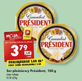 Biedronka Ser camembert naturalny president oferta