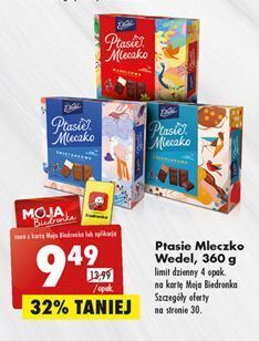 Biedronka Czekoladki czekoladowe e. wedel ptasie mleczko oferta