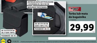 Lidl Mata ochronna do bagażnika ultimate speed oferta