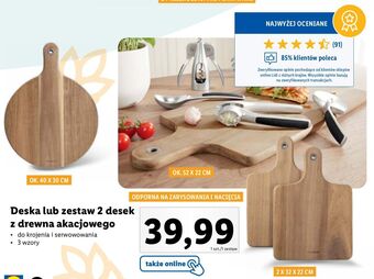 Lidl Deska z drewna akacjowego 40 x 30 cm ernesto oferta