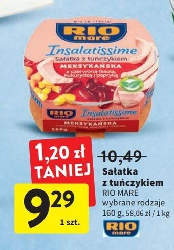 Intermarche Sałatka z tuńczykiem meksykańska rio mare insalatissime oferta