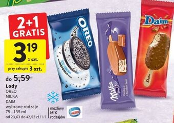 Intermarche Lody z kawałkami ciastek oreo ice cream oferta