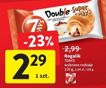 Intermarche Rogal z nadzieniem kakaowo-waniliowym 7 days double max oferta