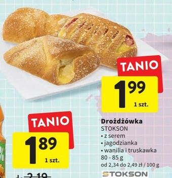 Intermarche Drożdzówka z wanilią i truskawką stokson oferta