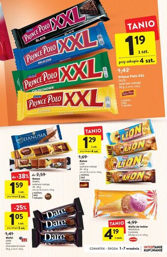 Intermarche Wafelek orzechowy prince polo xxl oferta