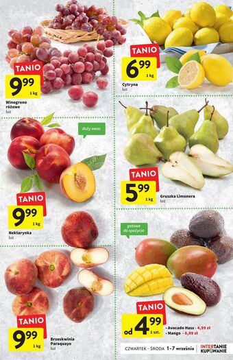 Intermarche Winogrona różowe oferta