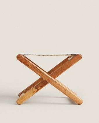 ZARA HOME Składany drewniany stołek oferta