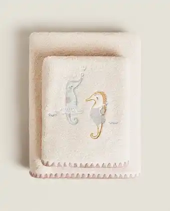 ZARA HOME Ręcznik w koniki morskie oferta