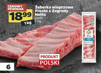 Netto Żeberka wieprzowe Prosto z Zagrody Netto oferta