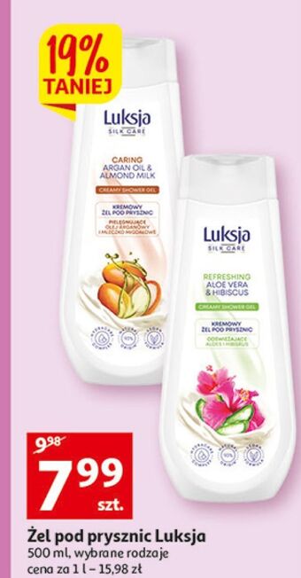 Auchan Żel pod prysznic aloe vera & hibiscus luksja silk care oferta