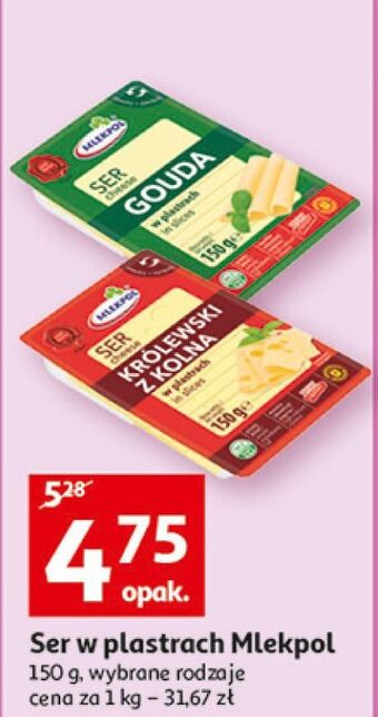 Auchan Ser gouda - plastry mlekpol oferta