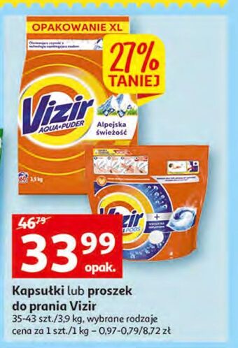 Auchan Proszek do prania alpejska świeżość vizir aqua puder oferta