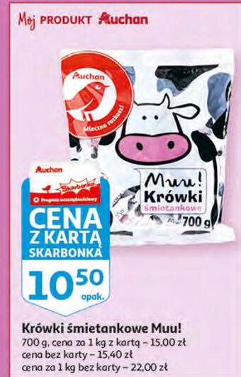 Auchan Krówki śmietankowe muu! auchan oferta