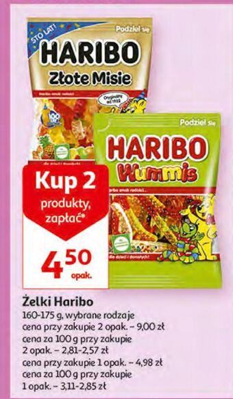 Auchan Żelki haribo złote misie oferta