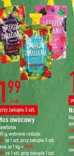 E.Leclerc Mus malina jagoda jabłko banan drugie śniadanie oferta