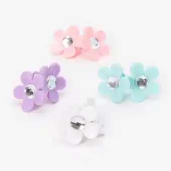 Claire's Claire's club pastel flower hair ties - 4 pack oferta