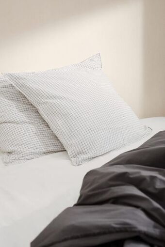 MANGO Poszewka na jaśka lniana w kratę oferta