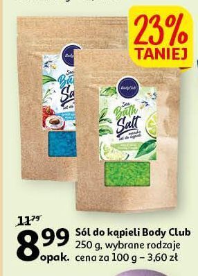 Auchan Sól do kąpieli limonka i mięta body club oferta