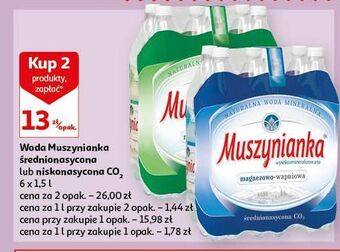 Auchan Woda lekko gazowana muszynianka oferta
