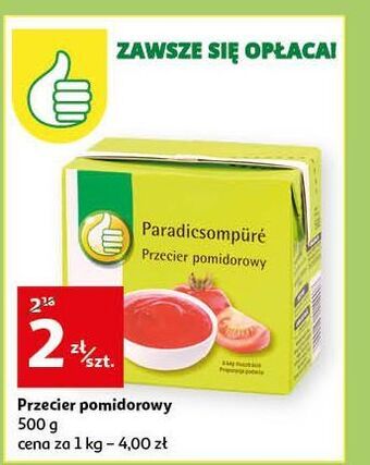 Auchan Przecier pomidorowy podniesiony kciuk oferta