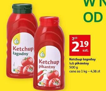Auchan Ketchup łagodny podniesiony kciuk oferta