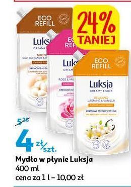 Auchan Mydło w płynie cotton milk & provitamin b5 luksja creamy soft oferta
