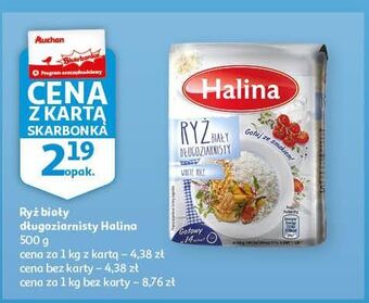 Auchan Ryż biały długoziarnisty halina oferta