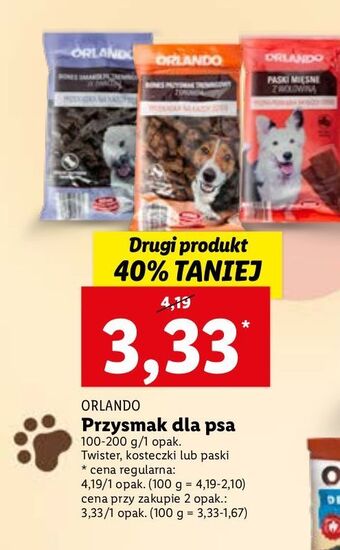Lidl Kosteczki dla psa ze żwaczem orlando oferta
