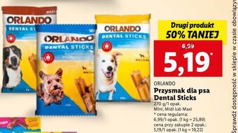 Lidl Przysmak dla psów dental sticks maxi orlando oferta