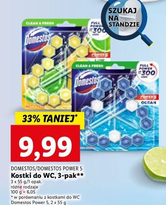 Lidl Kostka do wc ocean domestos power5 oferta
