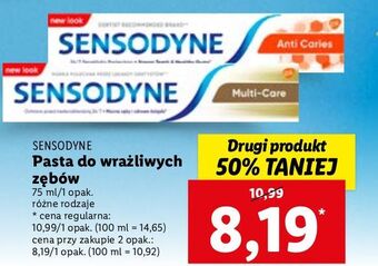 Lidl Pasta do wrażliwych zębów sensodyne anti caries oferta