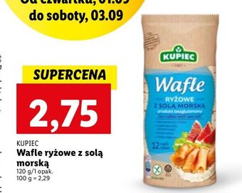 Lidl Wafle ryżowe z solą morską kupiec oferta
