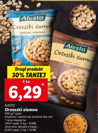 Lidl Orzeszki ziemne smażone i solone alesto oferta