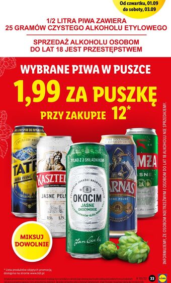 Lidl Piwo kasztelan jasne pełne oferta