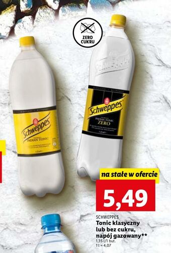 Lidl Napój indian tonic zero schweppes oferta