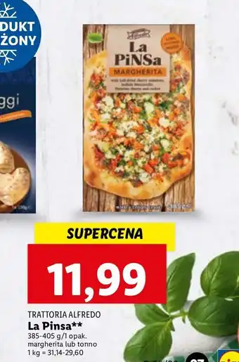 Lidl La pinsa margherita trattoria alfredo oferta